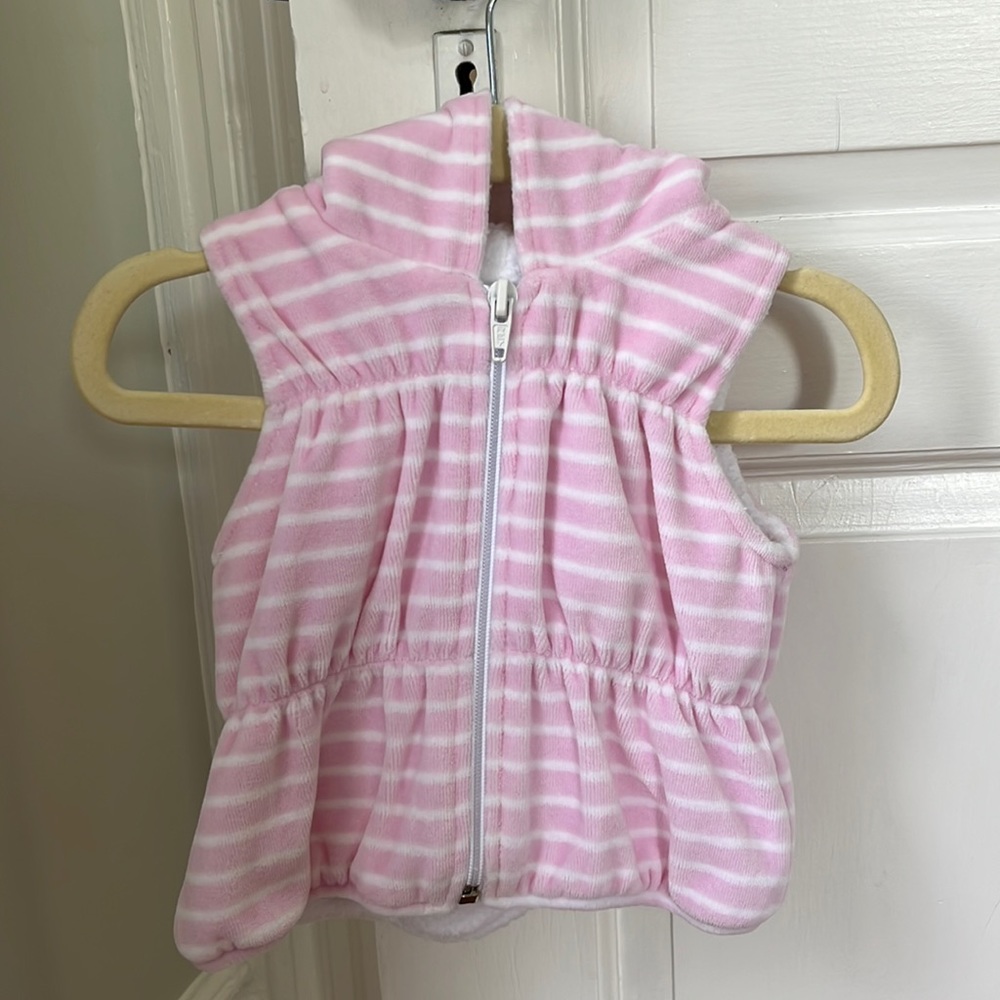 Kissy Kissy Vest, Pink Stripes